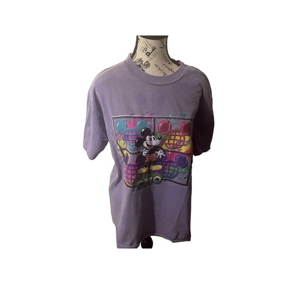 Vintage Disney Cast Worldwide Team Mickey Mouse T Shirt Sz L CMO Cast Member - Picture 1 of 13